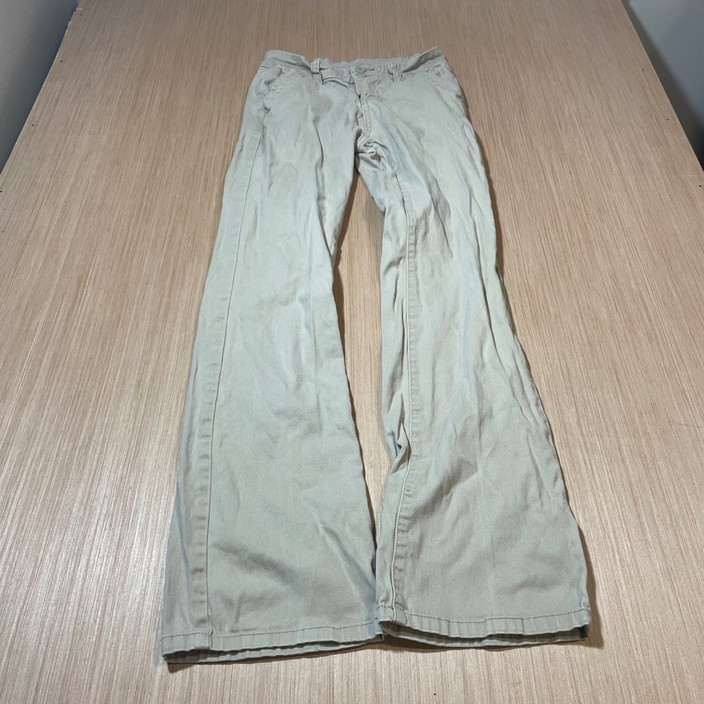 Unionbay Flare Pants Womens 0 24W Khaki Tan Low Rise Wide Leg Chinos